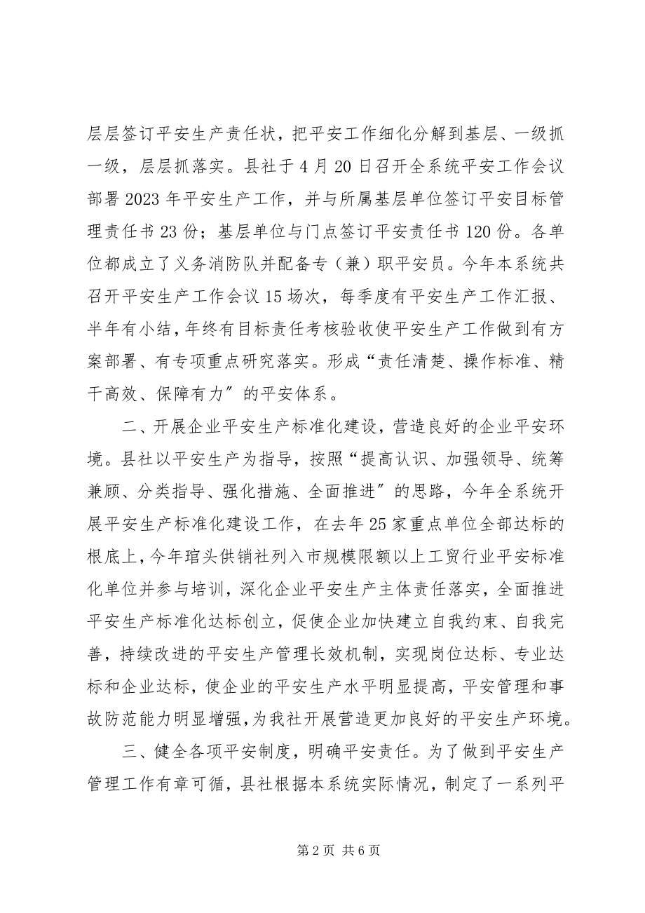 2023年县供销系统年度安全工作总结.docx_第2页