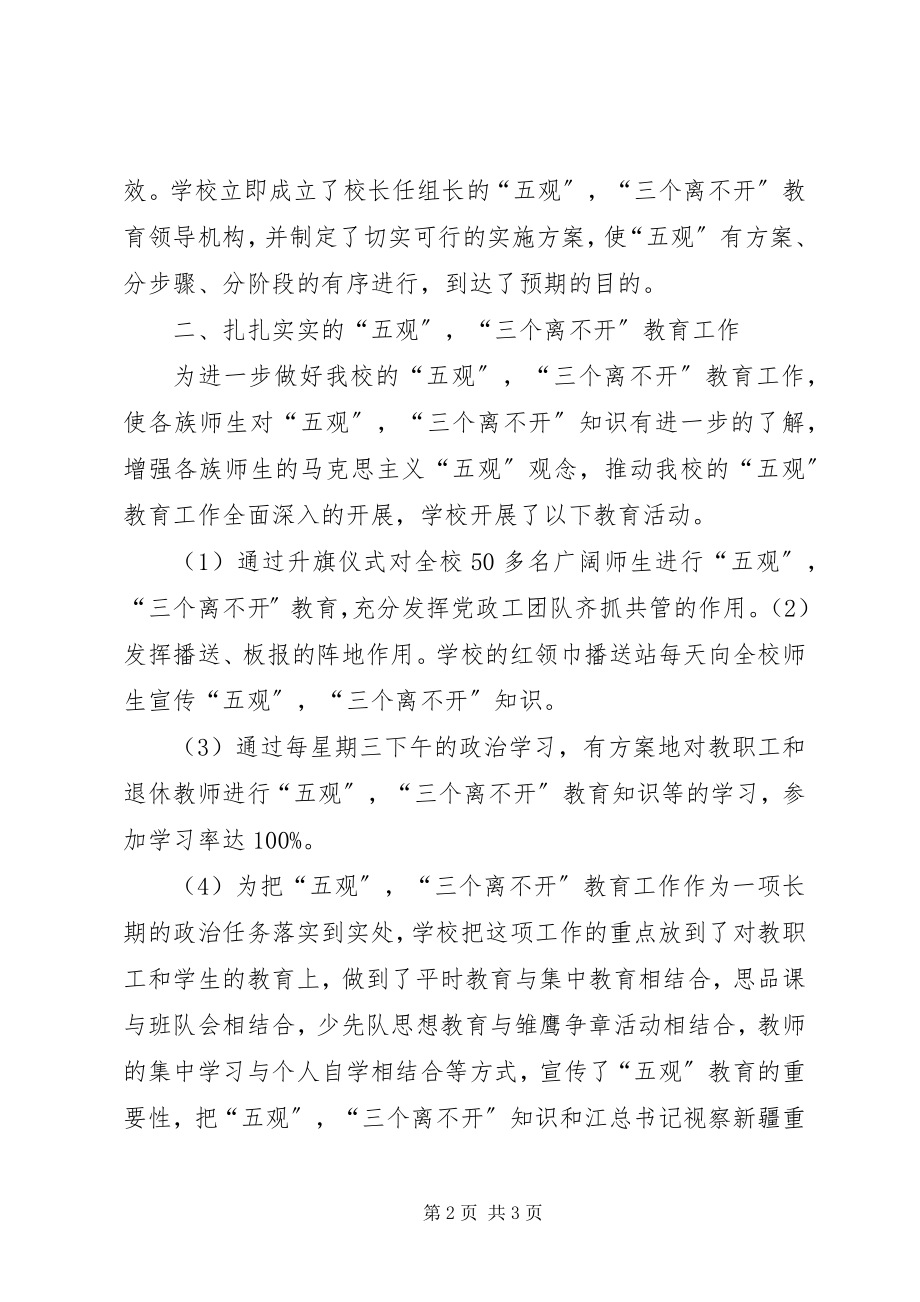 2023年五观三个离不开四个认同教育活动总结五篇.docx_第2页