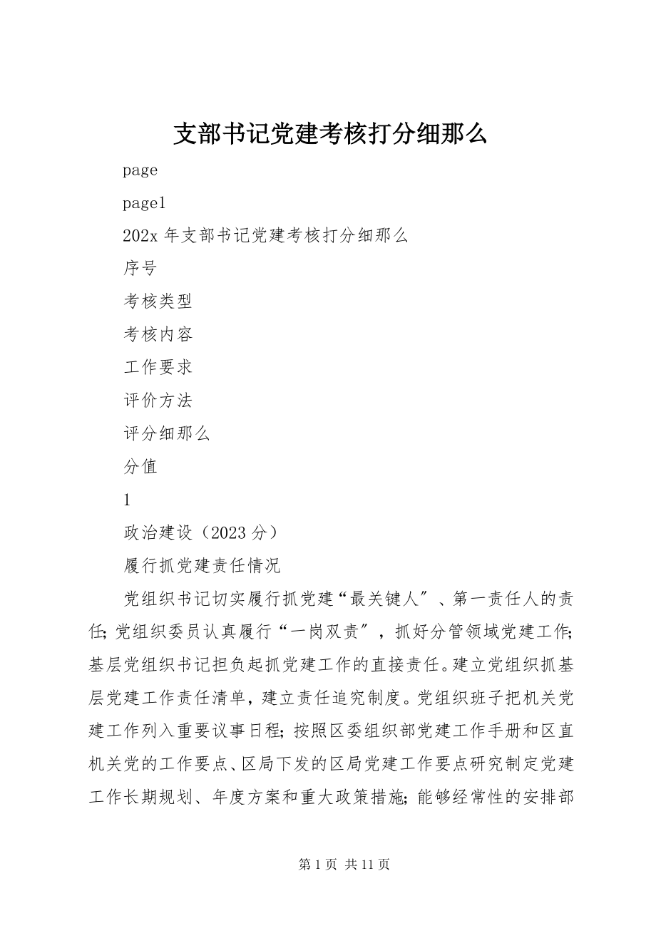 2023年支部书记党建考核打分细则.docx_第1页