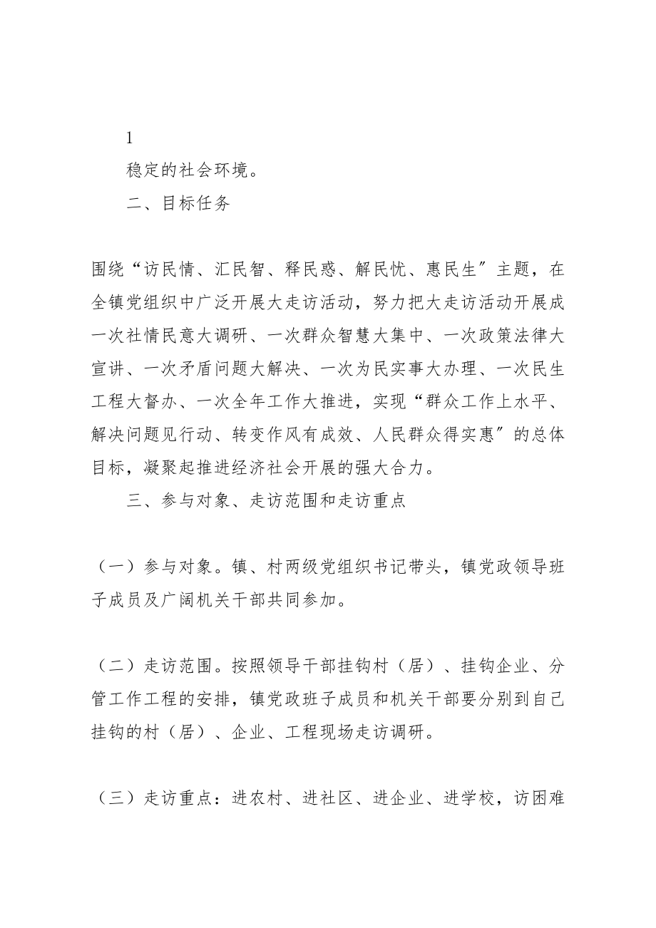 2023年乡镇关于贯彻实施五级书记带头大走访活动的实施方案.doc_第2页