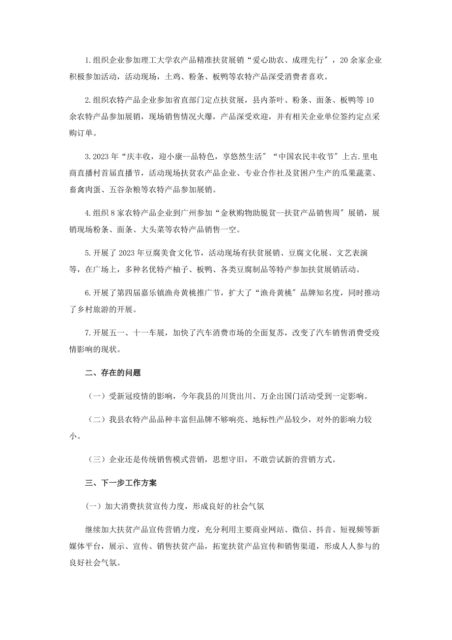 2023年经信局消费扶贫工作总结.docx_第2页