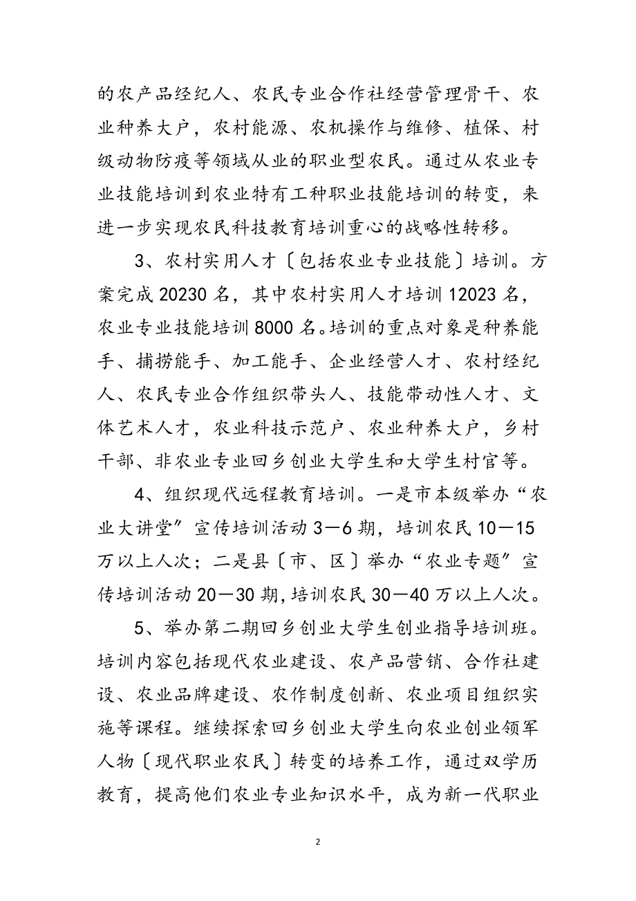 2023年我市年度农民培训工作要领范文.doc_第2页