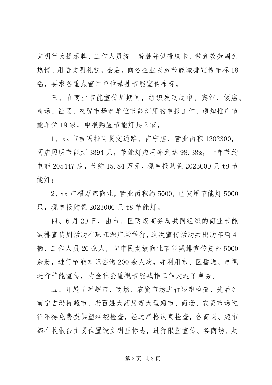 2023年商业节能减排宣传周活动工作总结.docx_第2页