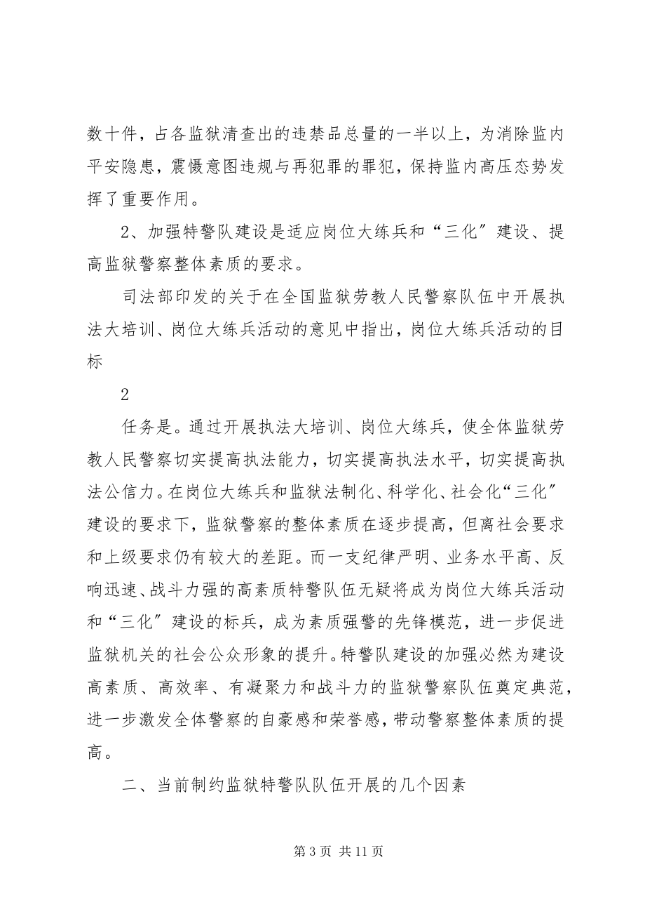 2023年对监狱特警队建设的几点思考.docx_第3页