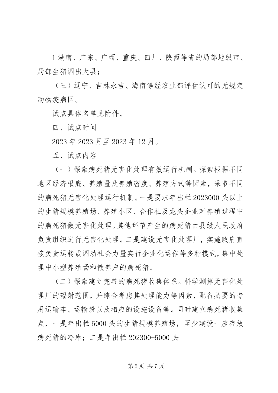 2023年建立病死猪无害化处理长效机制试点方案.docx_第2页