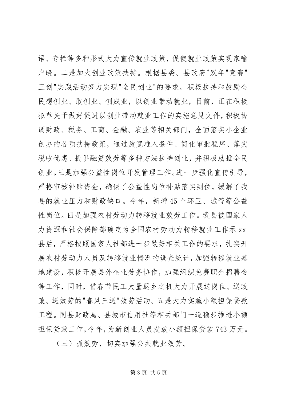 2023年就业服务管理局半工作总结.docx_第3页