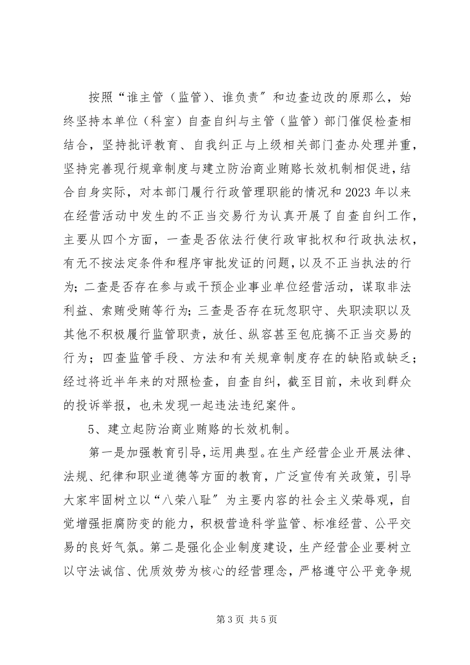 2023年市安监局治理商业贿赂工作总结.docx_第3页