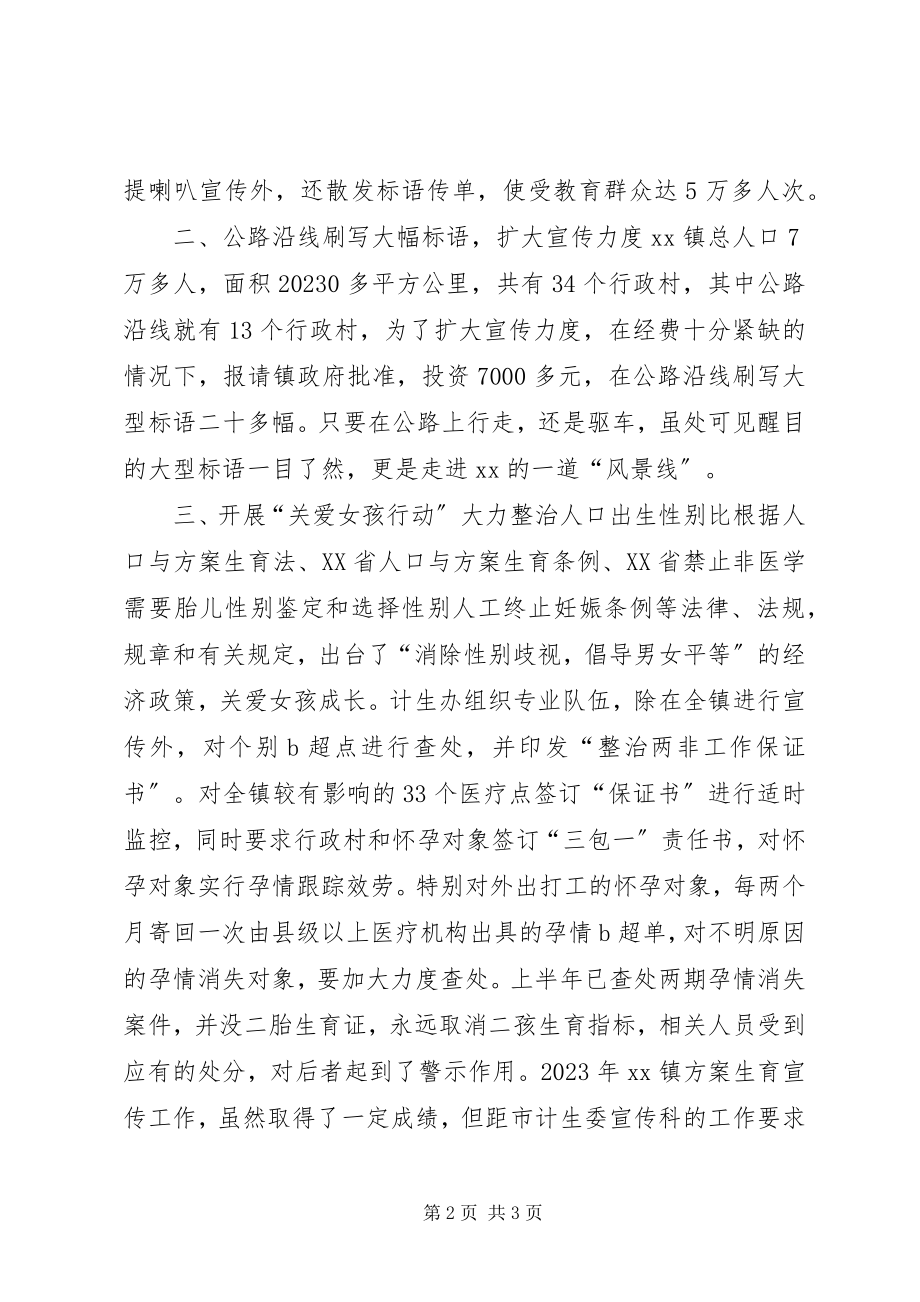 2023年乡镇年度计划生育宣传工作总结.docx_第2页