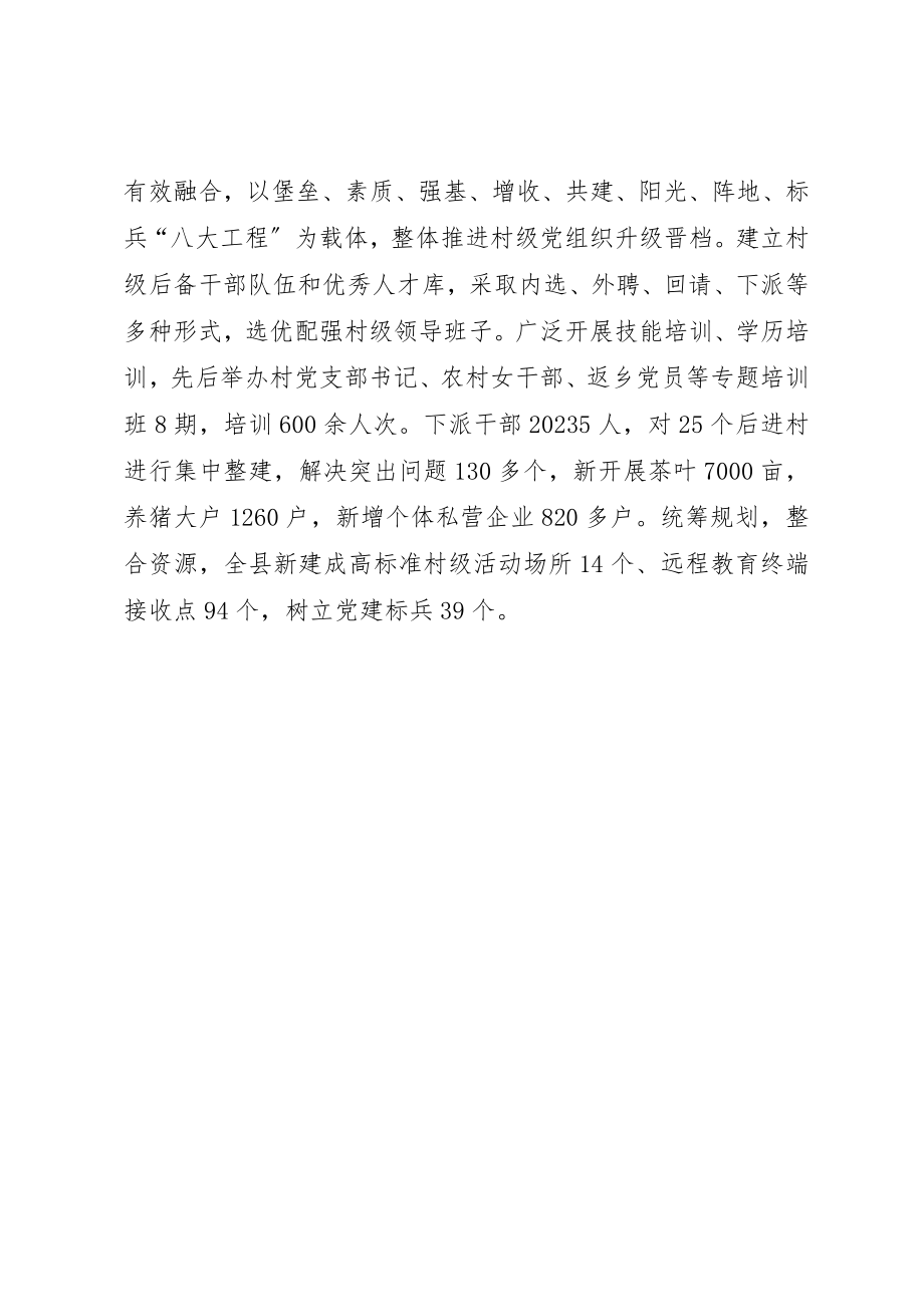 2023年村级党组织升级交流材料新编.docx_第3页