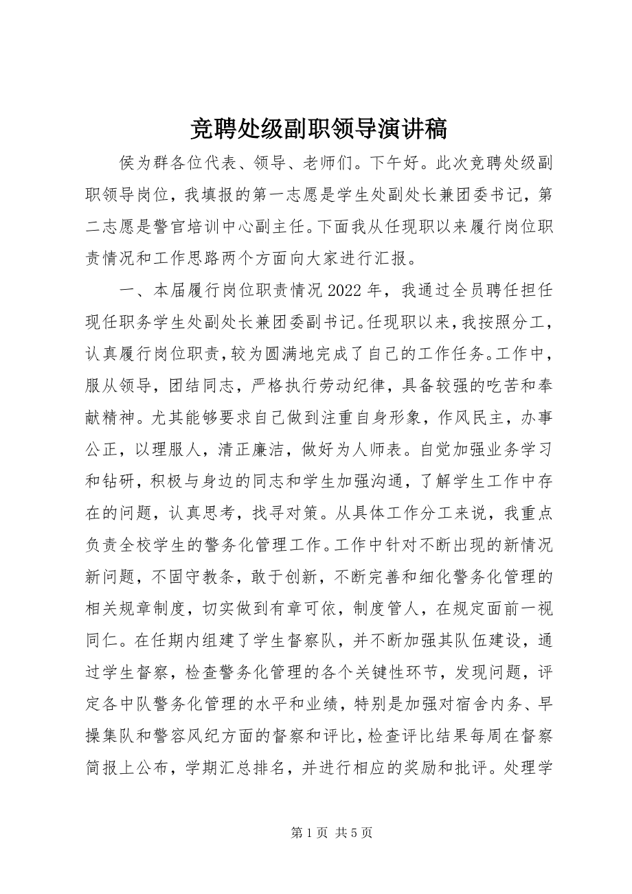 2023年竞聘处级副职领导演讲稿.docx_第1页