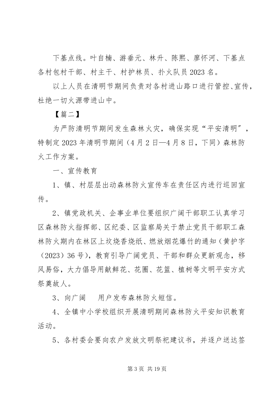 2023年清明期间森林防火工作实施方案5篇.docx_第3页