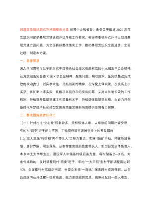 2篇抓基层党建述职点评问题整改方案.docx