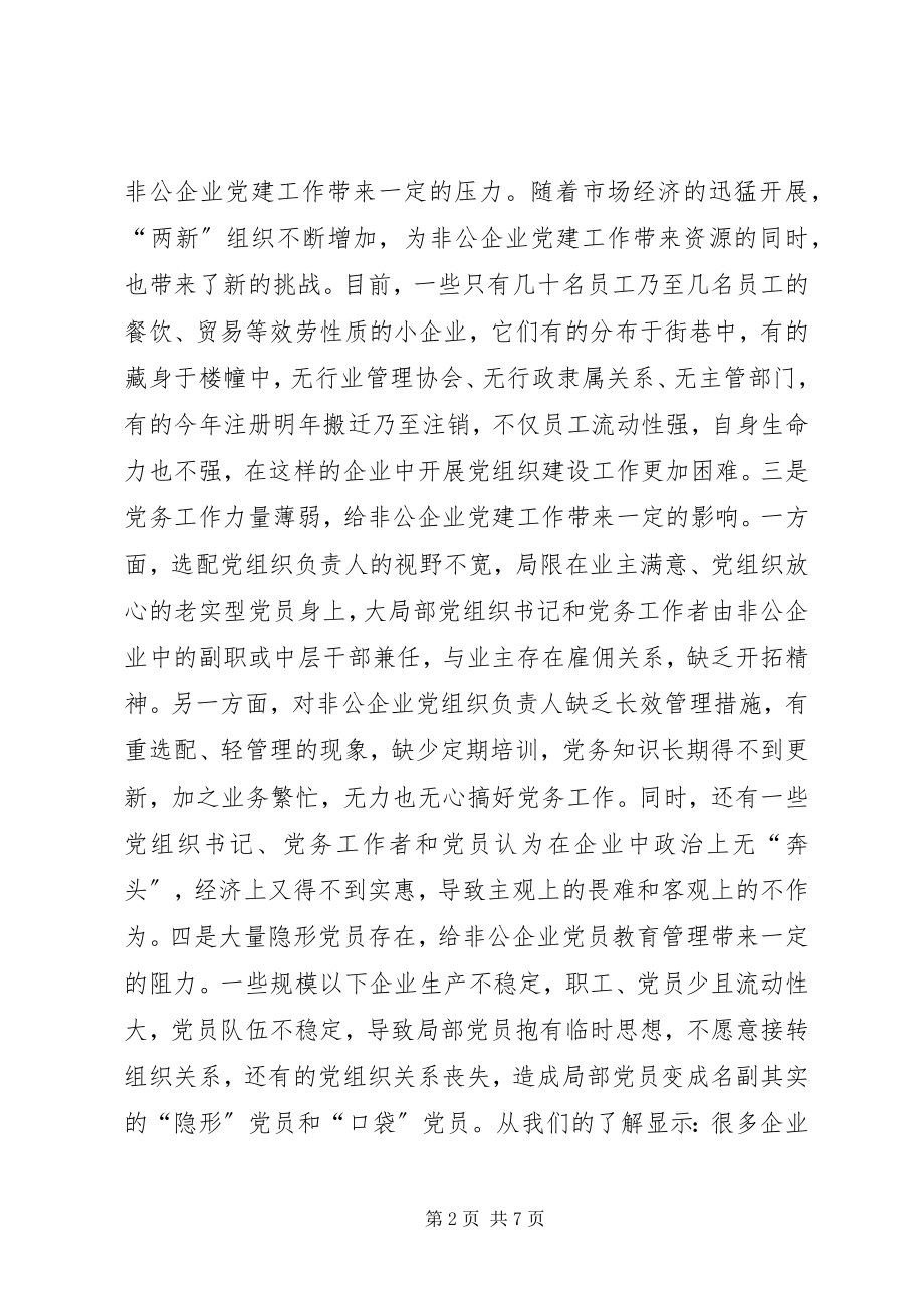 2023年对加强非公企业党建工作的思考.docx_第2页