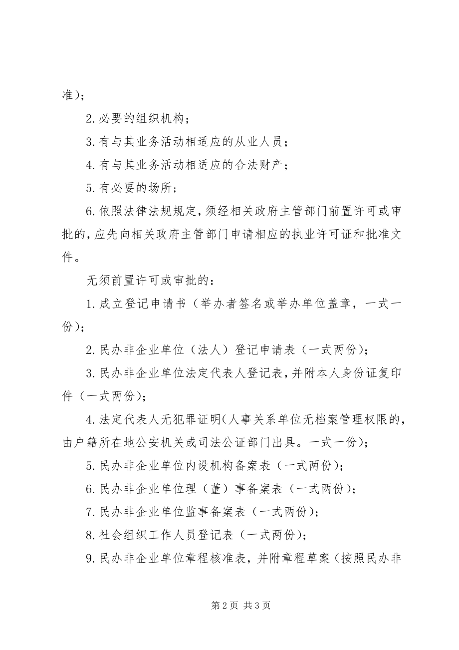 2023年民办非企业单位名称预先核准申请书.docx_第2页