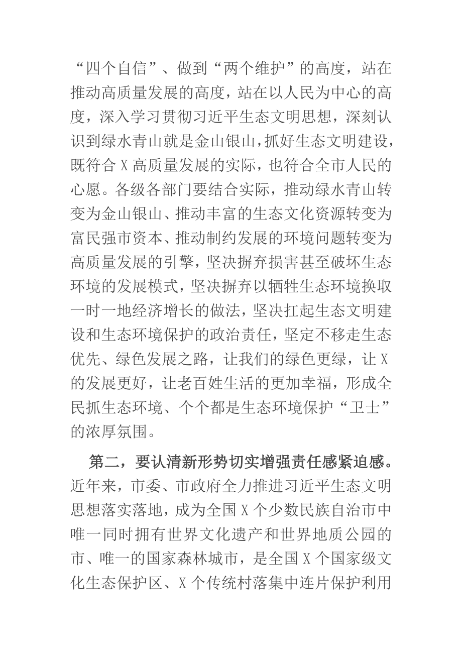 在全市突出生态环境问题整改推进电视电话会上的讲话.docx_第2页