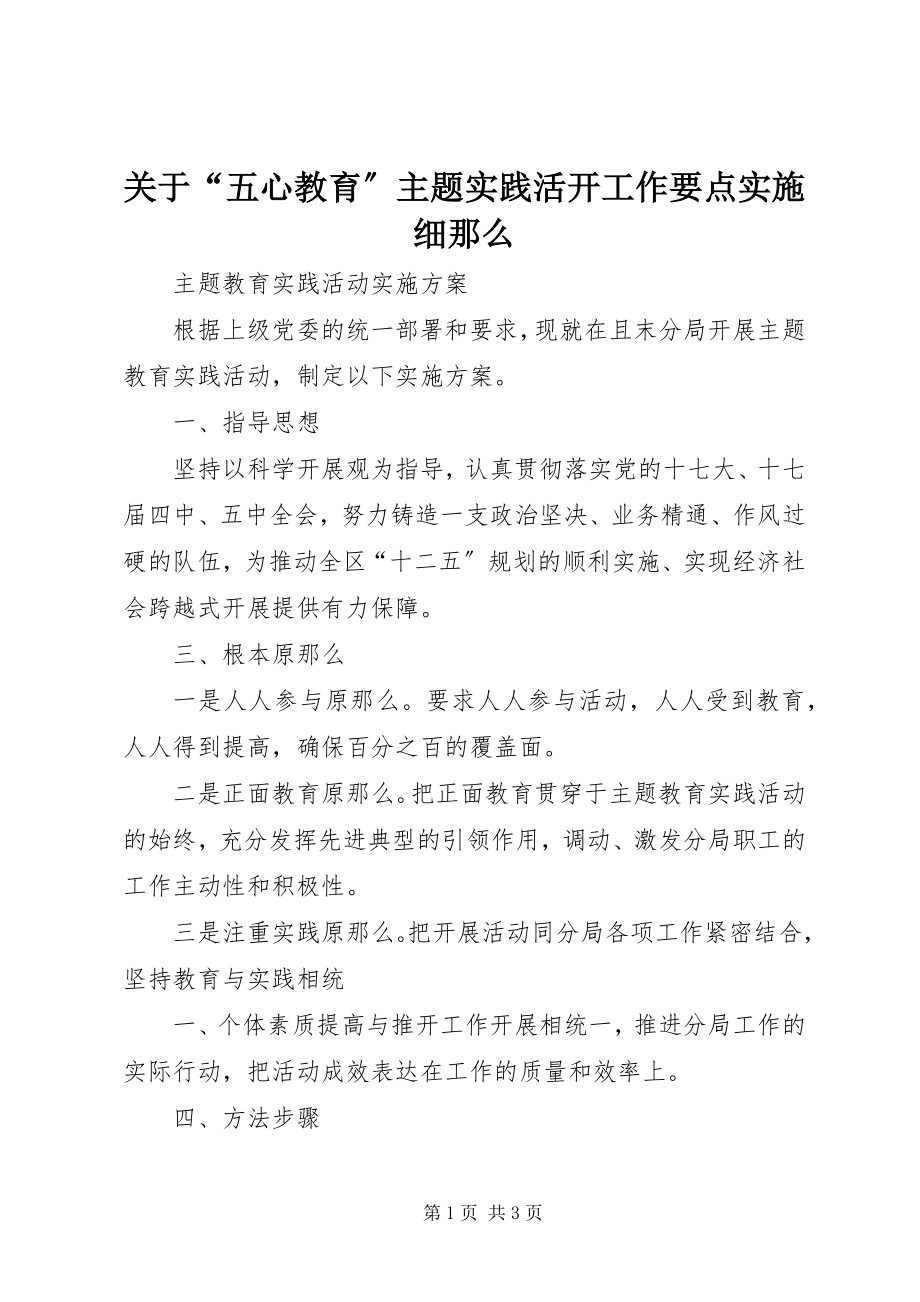 2023年“五心教育”主题实践活动工作要点实施细则.docx_第1页