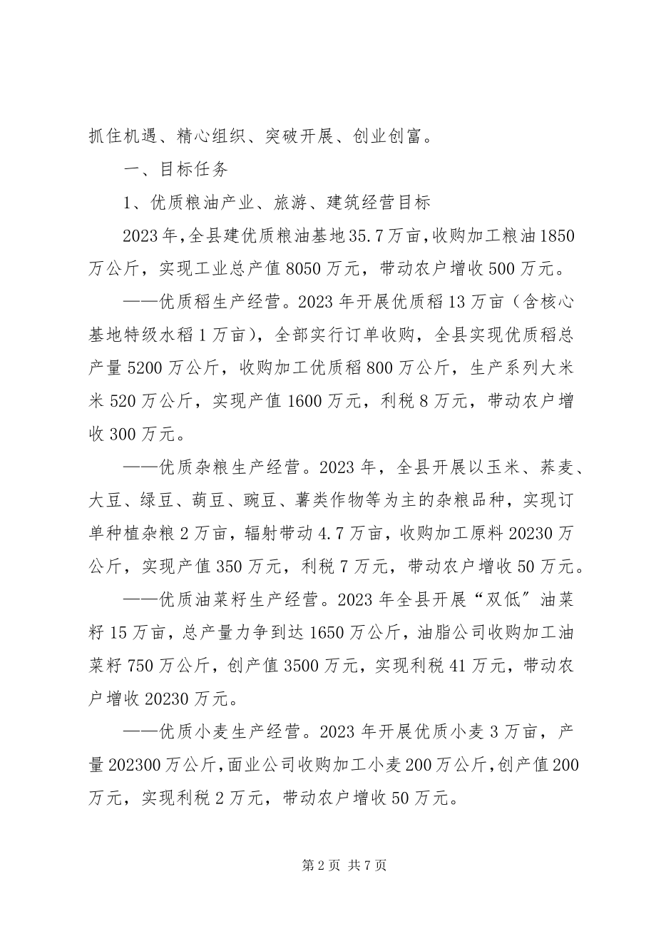 2023年县粮食局优质粮油产业多种经营工作要点.docx_第2页