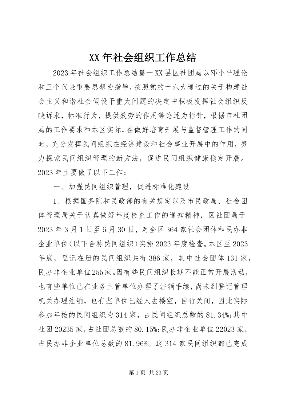 2023年社会组织工作总结.docx_第1页