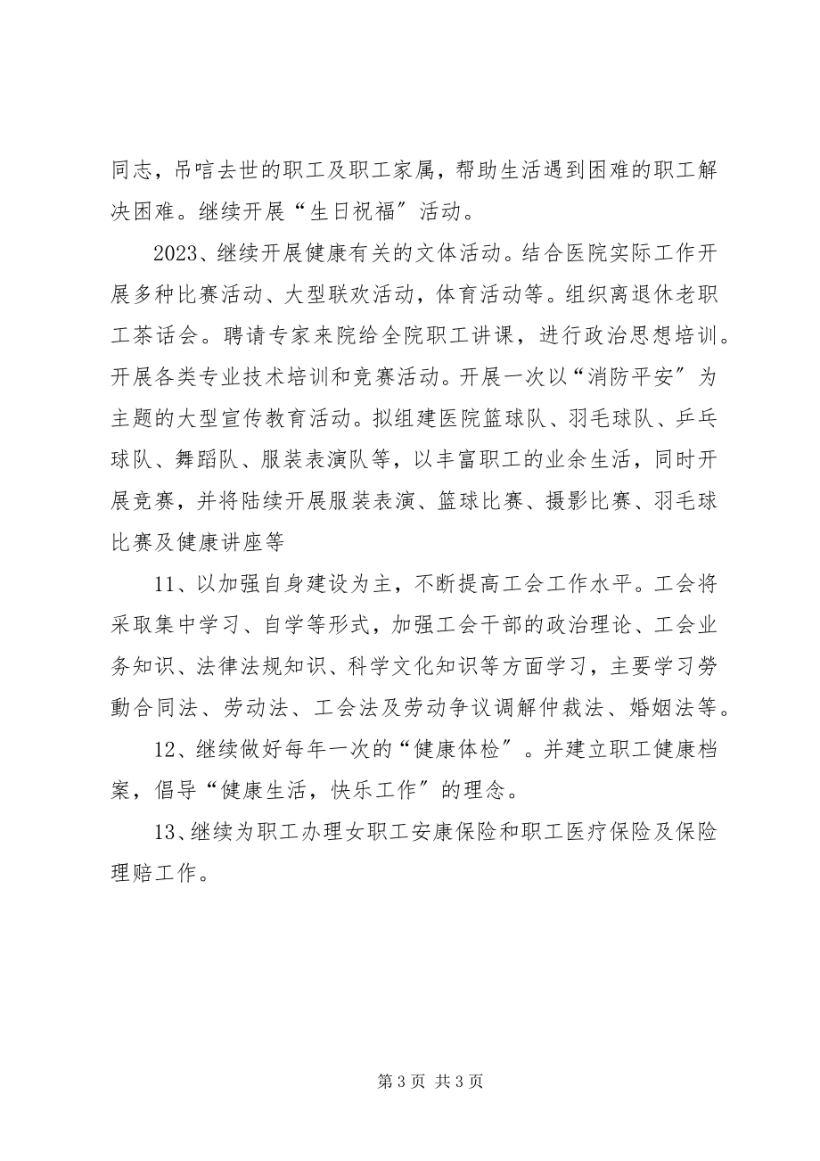 2023年医院工会组织新年工作计划.docx_第3页