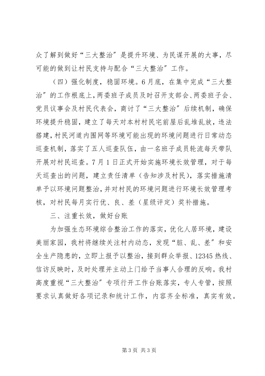 2023年三大整治专项行动工作总结暨特色成效总结.docx_第3页