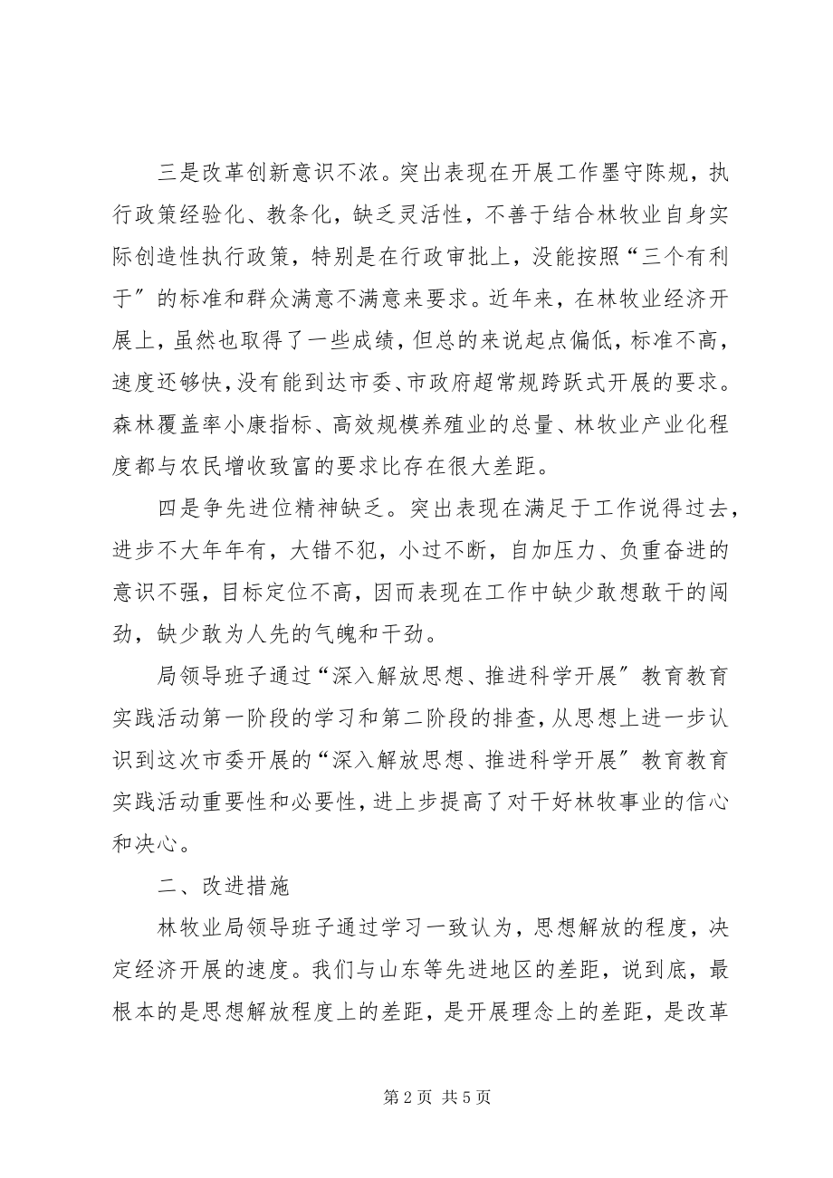 2023年解放思想专题民主生活会材料.docx_第2页