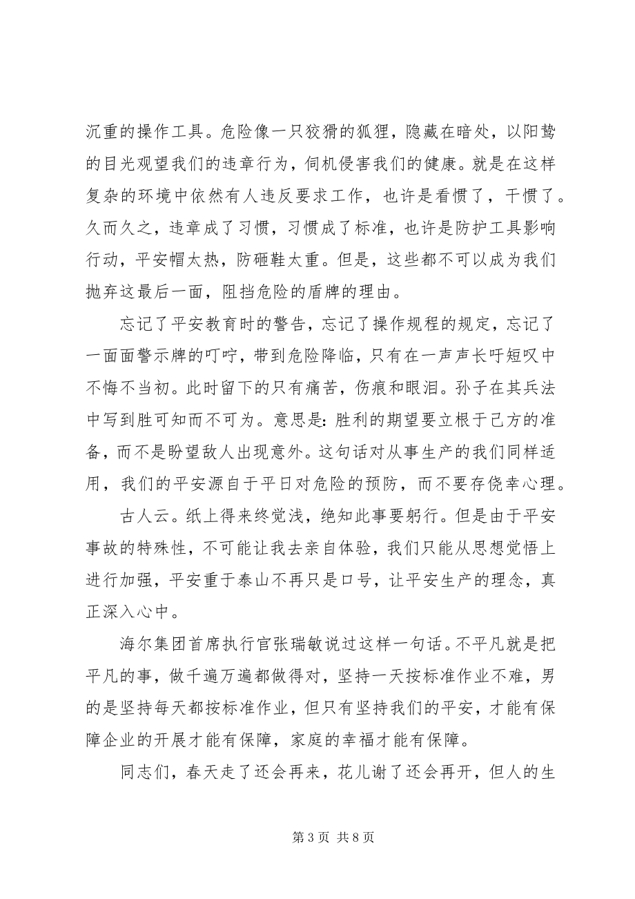 2023年安全与我同行演讲稿2新编.docx_第3页