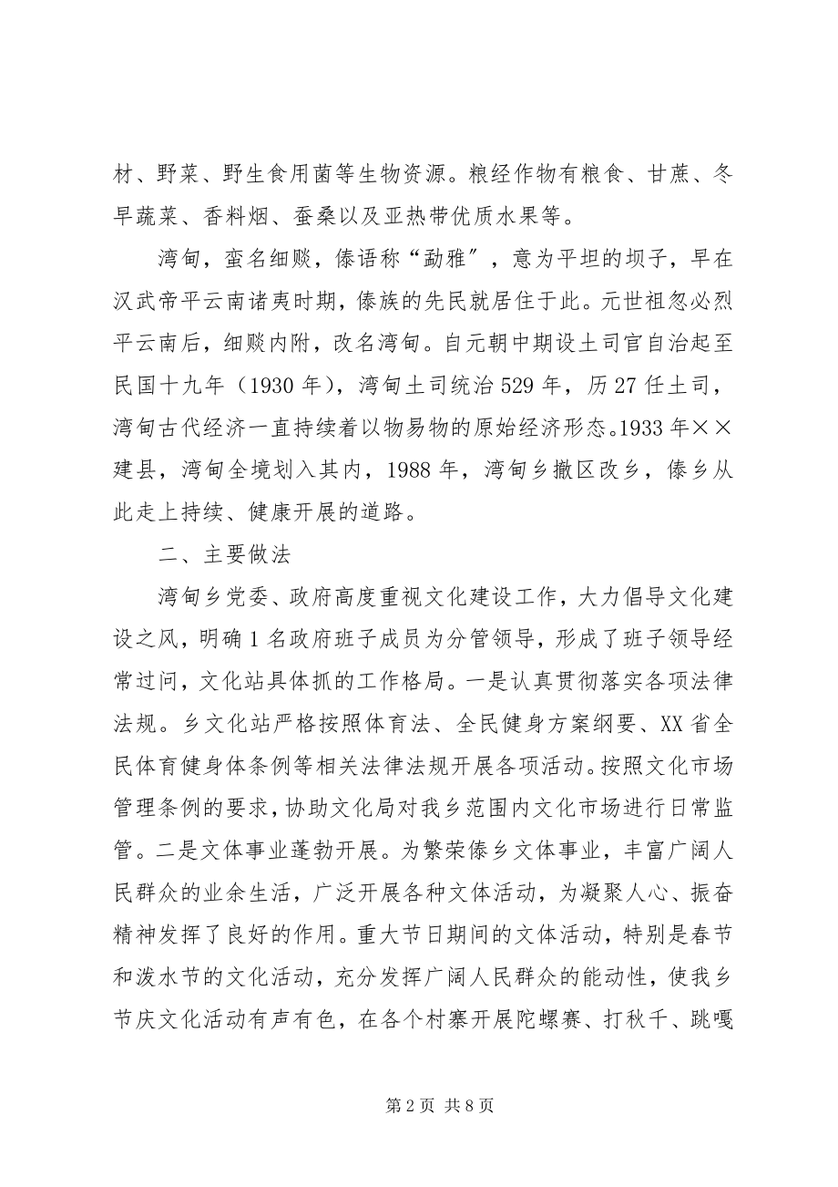 2023年乡镇文化建设工作情况汇报.docx_第2页