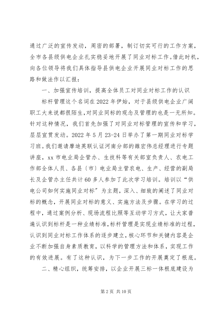 2023年明确目标强化措施全面开展县年级供电企业同业对标工作.docx_第2页