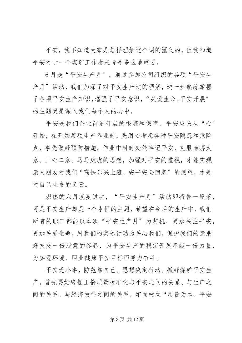 2023年安全生产月主题宣传心得体会多篇新编.docx_第3页