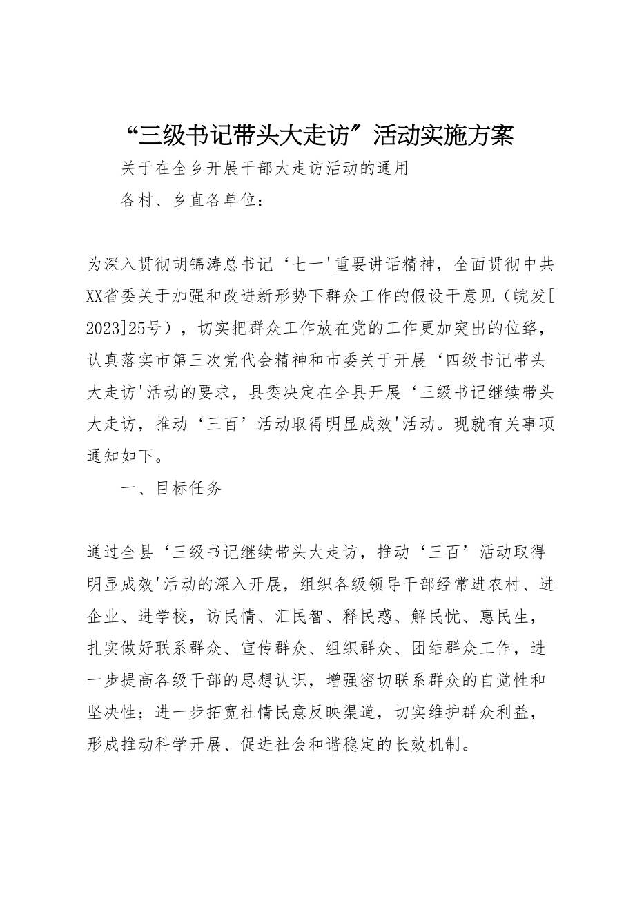 2023年三级书记带头大走访活动实施方案.doc_第1页