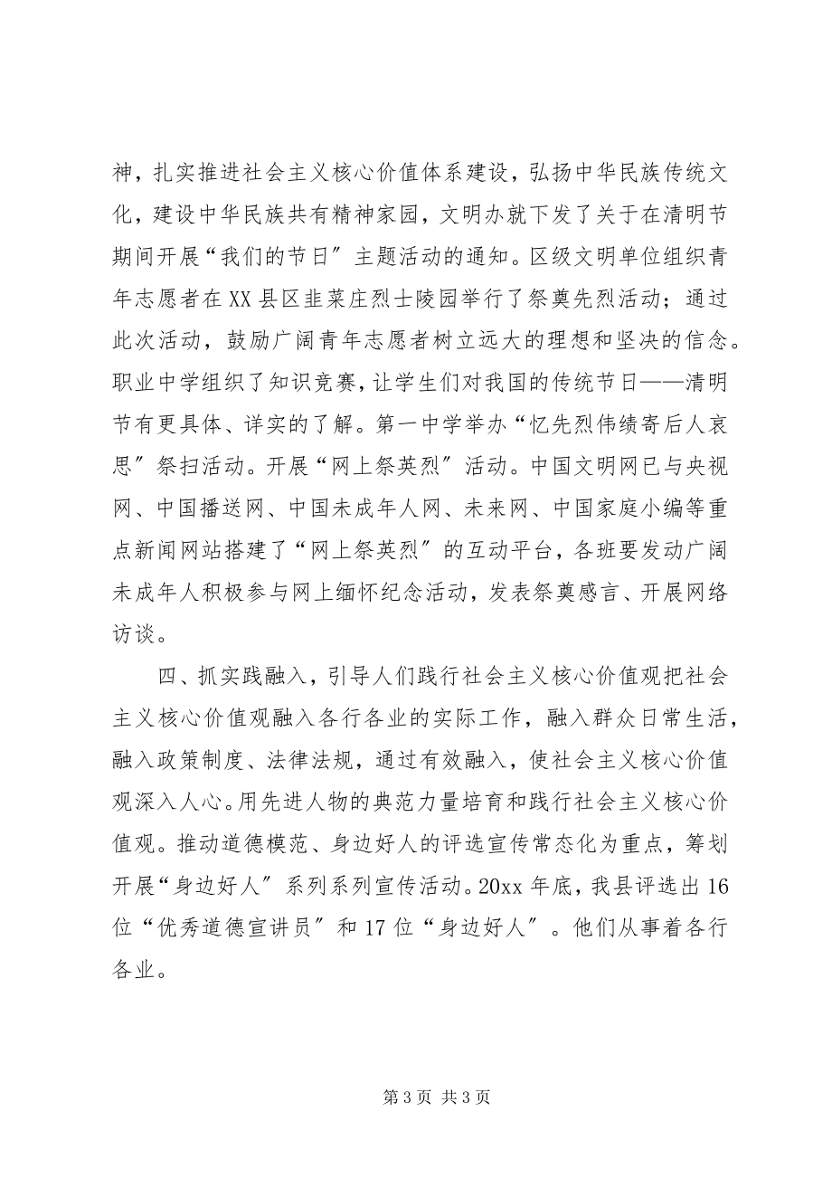 2023年县培育和践行社会主义核心价值观工作总结.docx_第3页