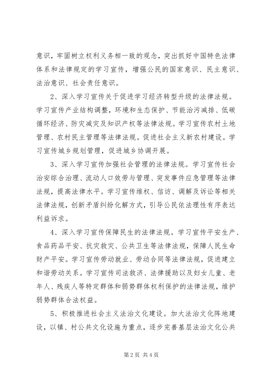 2023年乡镇法制宣传教育六五规划.docx_第2页