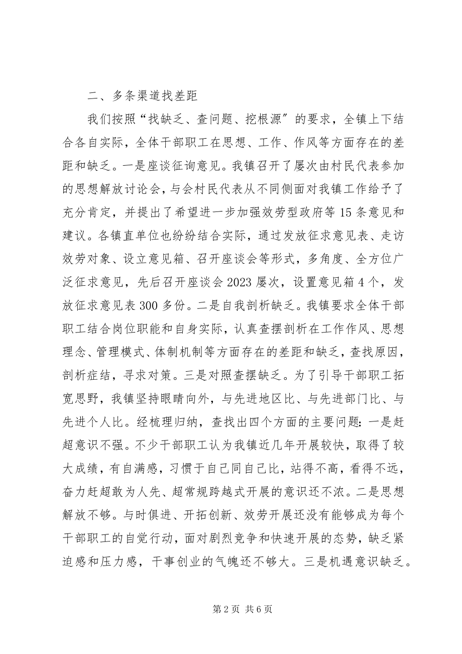 2023年乡镇开展解放思想大讨论情况汇报.docx_第2页