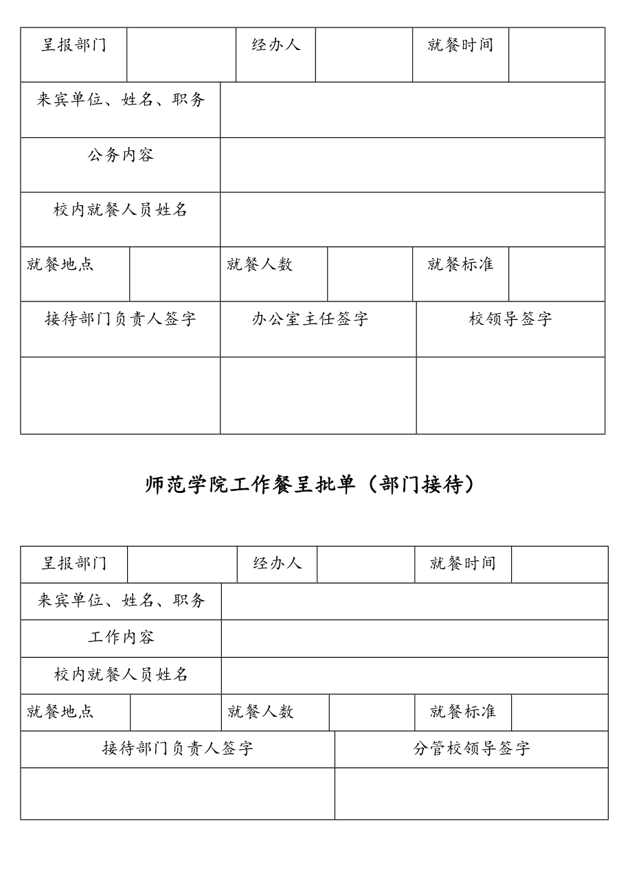 办公室使用单据表格汇编（6篇）（含印章使用、公务接待、工作餐、证书领用）.doc_第3页