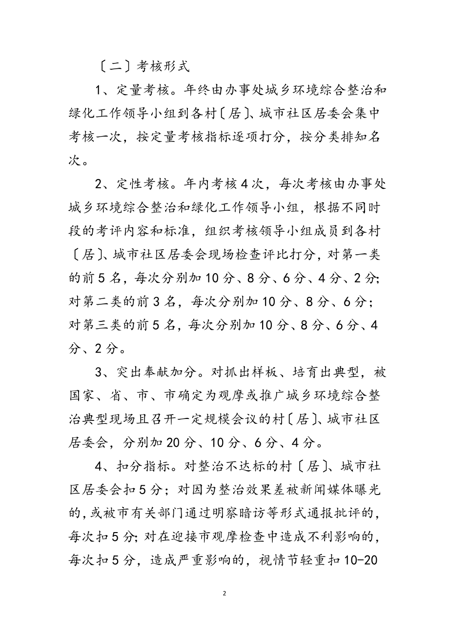 2023年街道办环境整治与绿化工作考核制度范文.doc_第2页