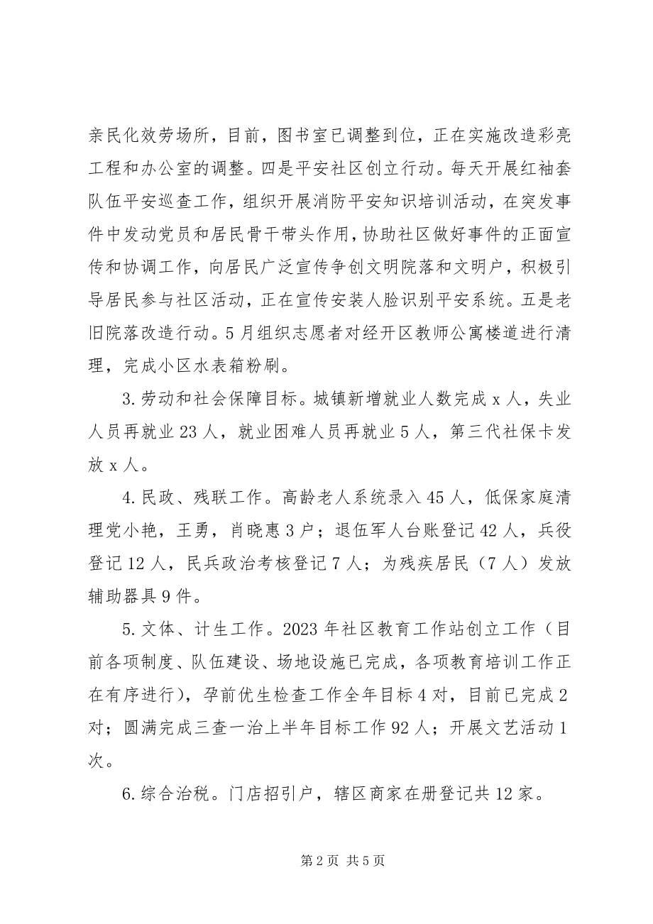 2023年社区上半年工作总结及工作计划2.docx_第2页