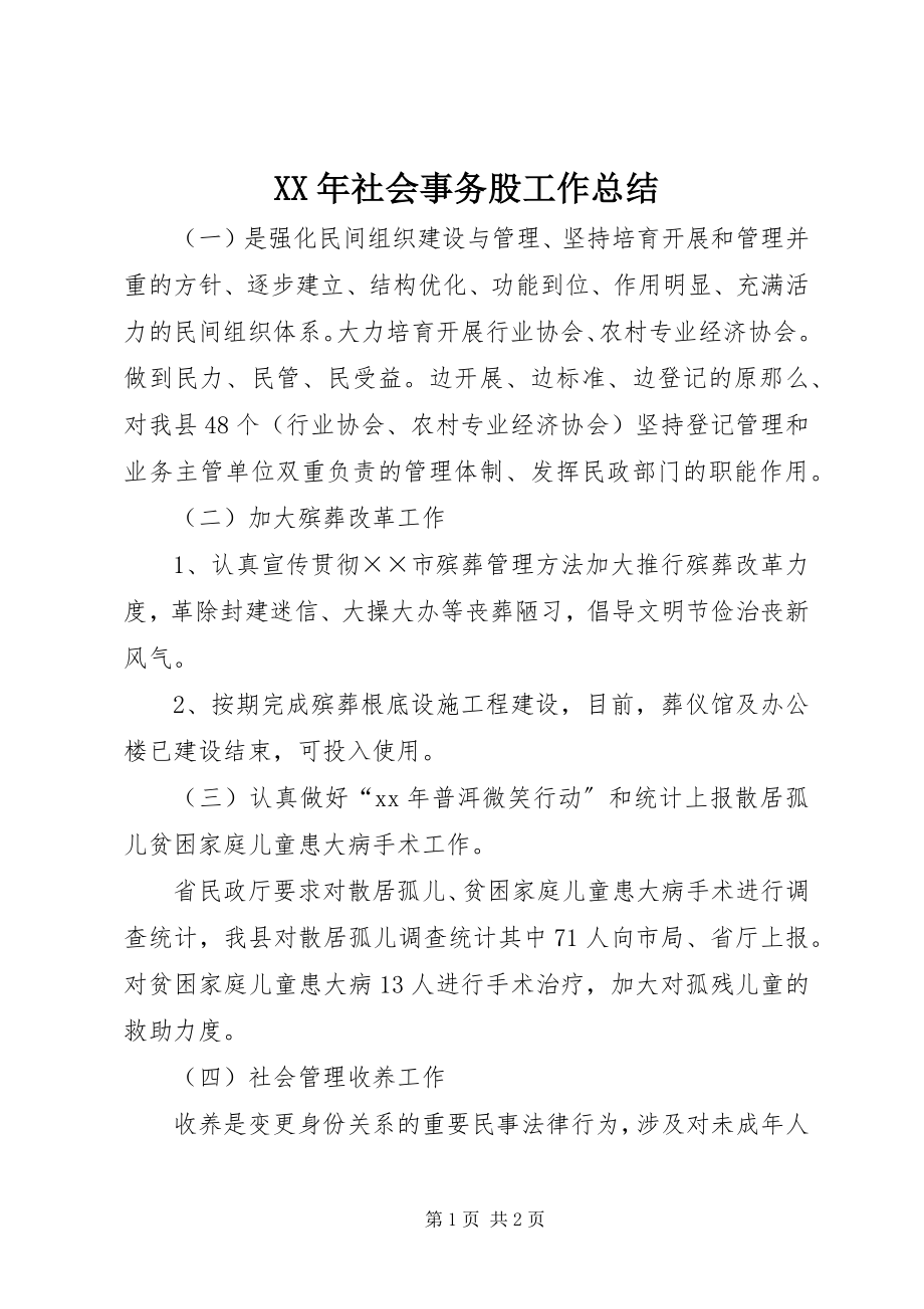 2023年社会事务股工作总结.docx_第1页