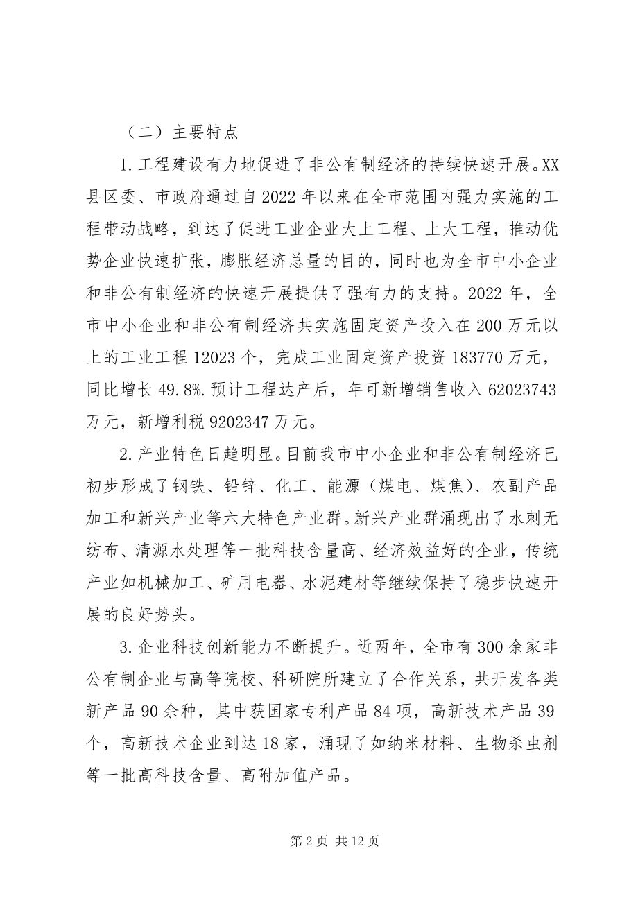 2023年中小企业和非公有制经济发展情况汇报.docx_第2页