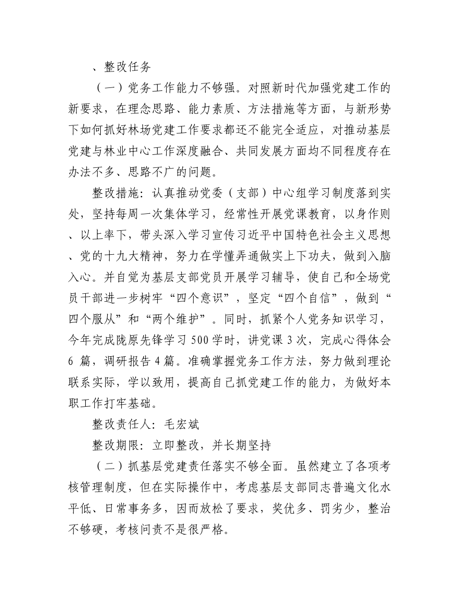 （6篇）述职评议问题整改方案.docx_第2页