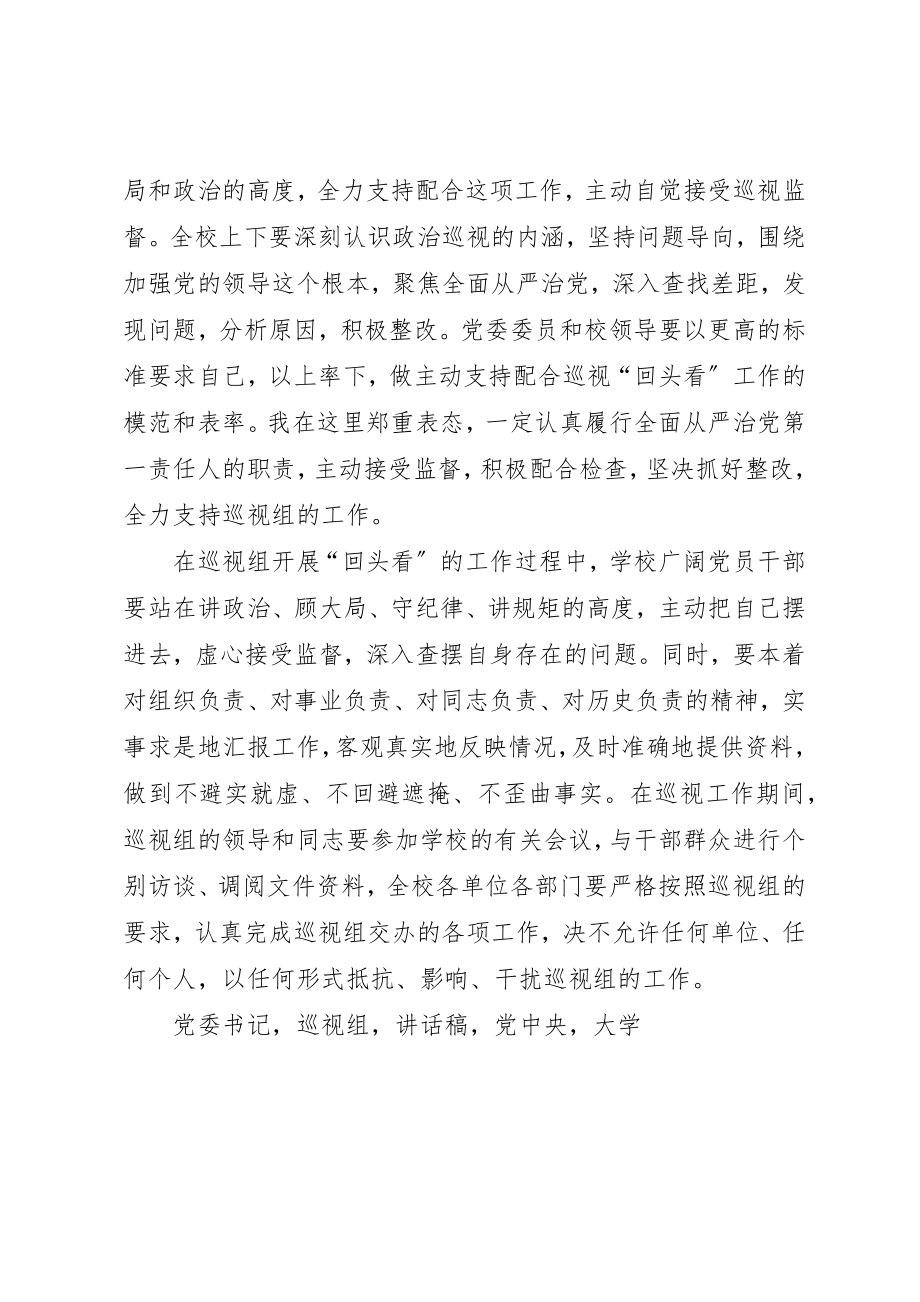 2023年大学党委书记回头看工作动员会表态致辞稿.docx_第3页