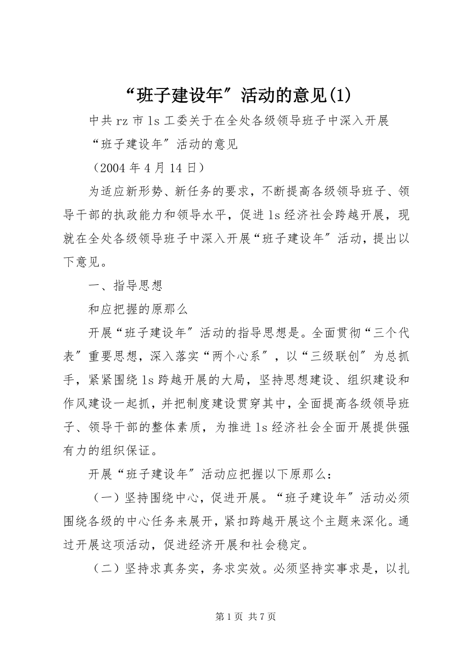 2023年班子建设年活动的意见2.docx_第1页