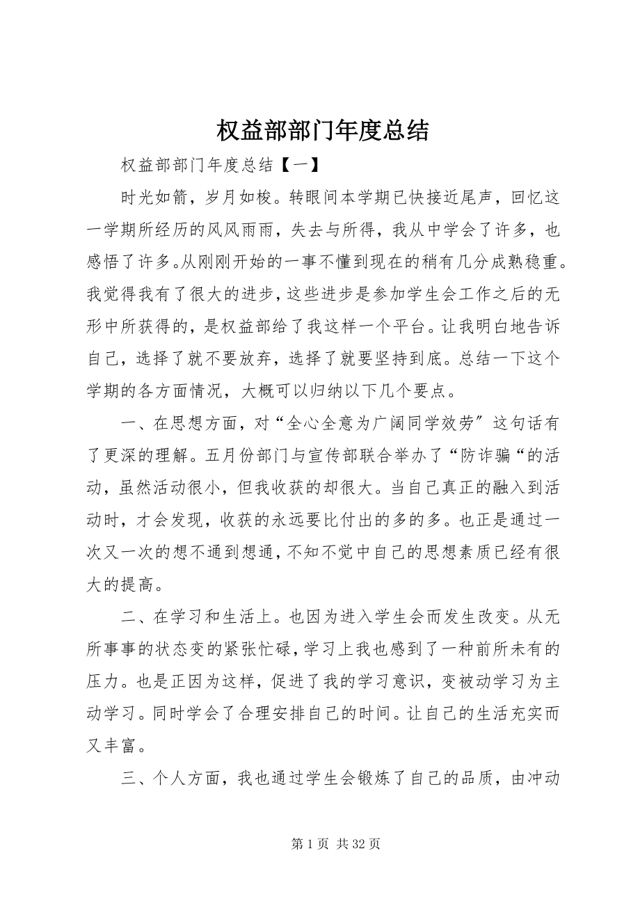 2023年权益部部门年度总结.docx_第1页