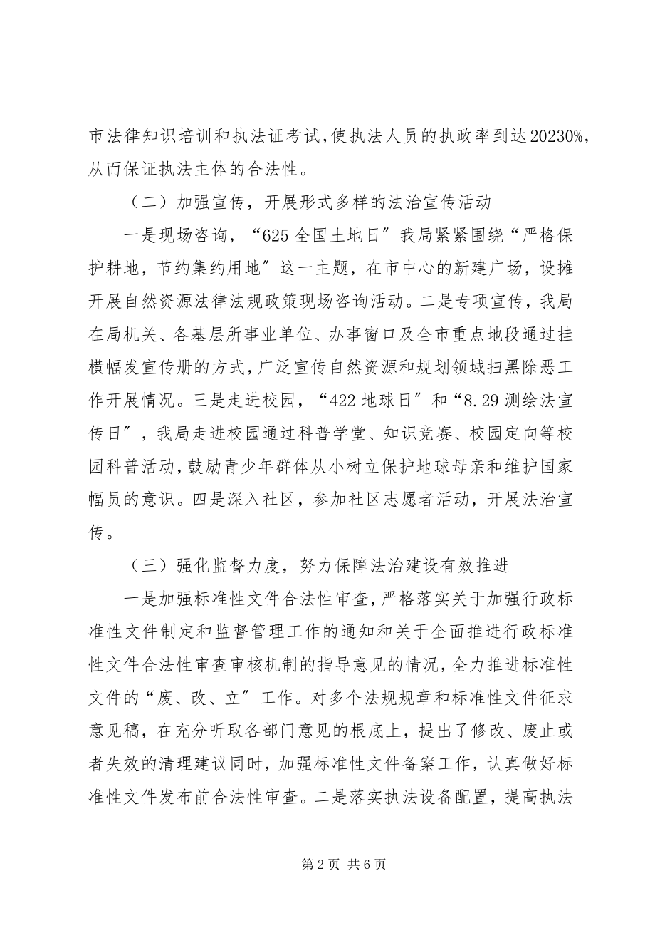 2023年市自然资源局法治政府建设工作总结.docx_第2页