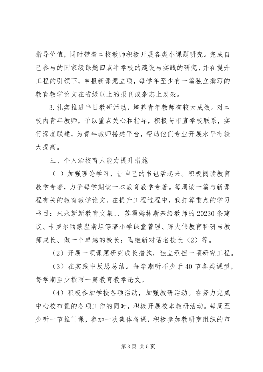 2023年校长治校育人能力提升计划措施.docx_第3页