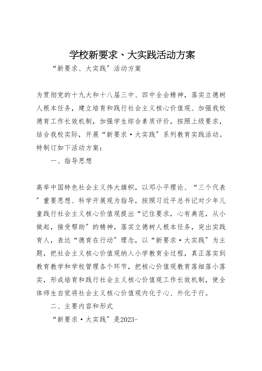 2023年学校新要求大实践活动方案.doc_第1页