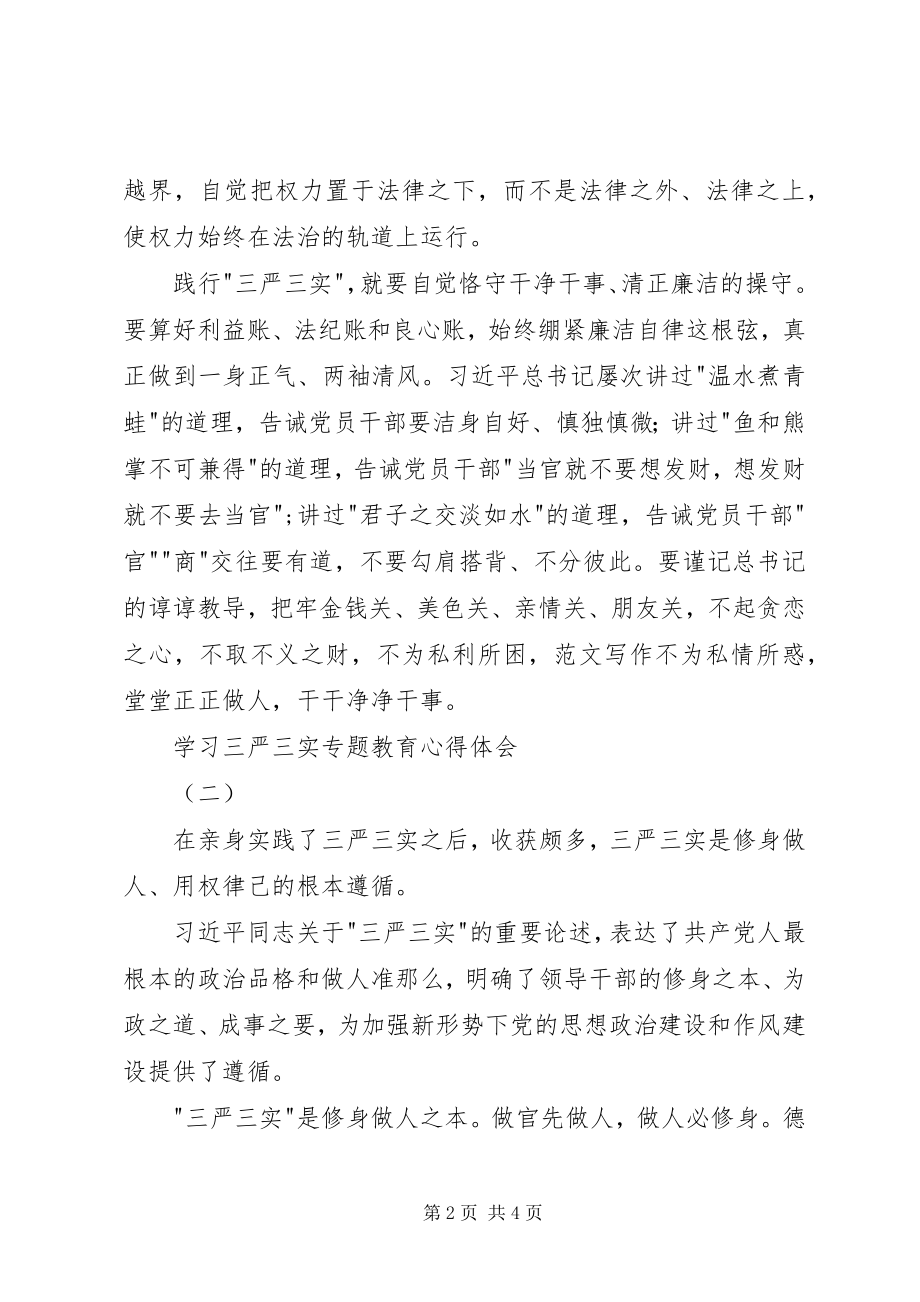 2023年学习三严三实专题教育心得体会两篇.docx_第2页