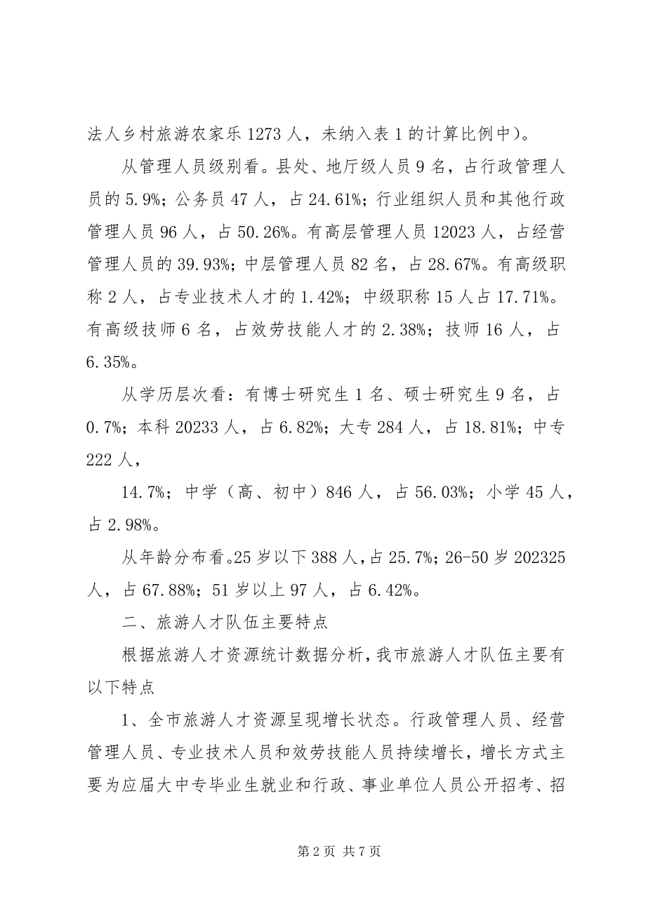 2023年旅游人才资源统计调查汇报材料.docx_第2页