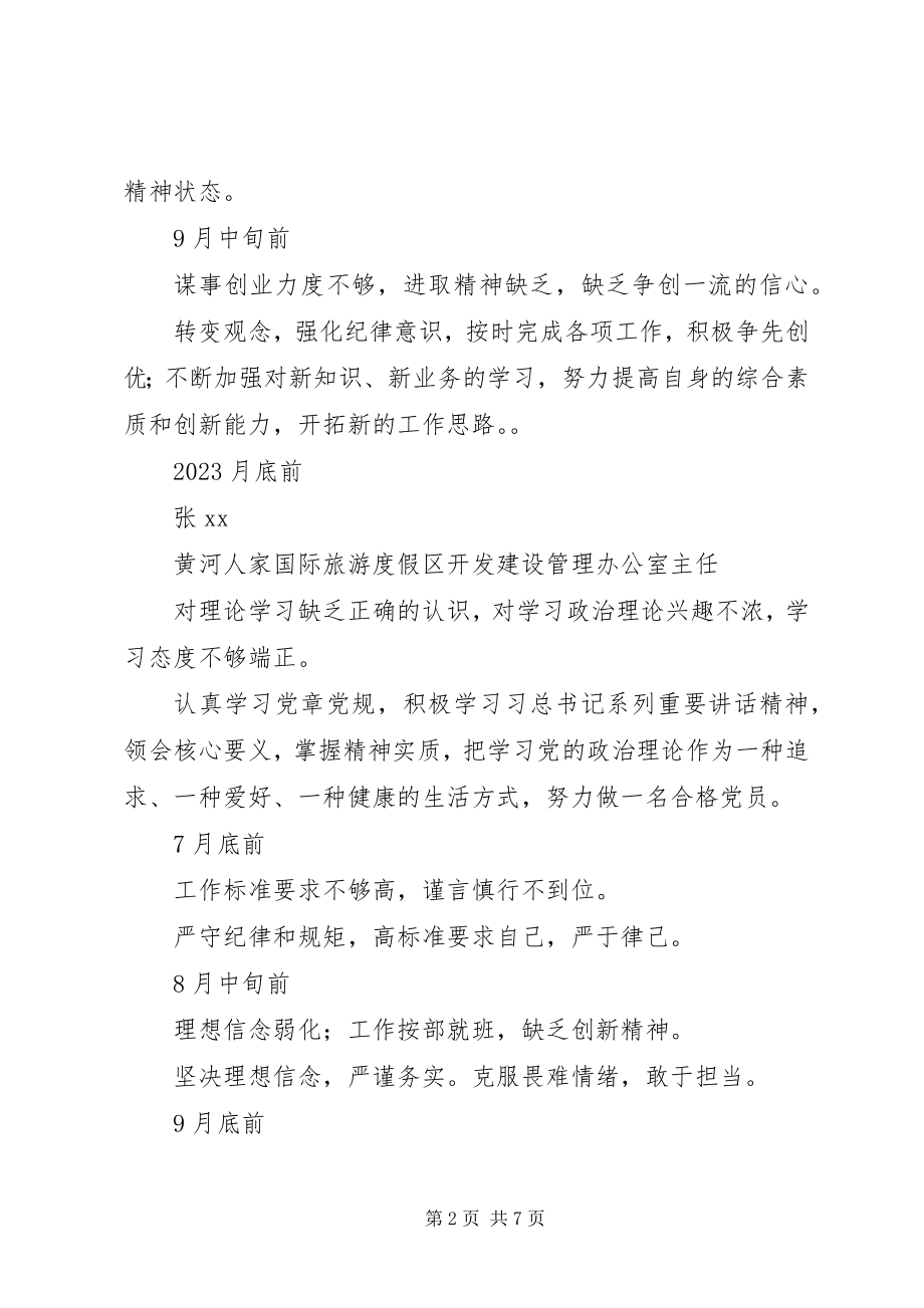 2023年旅游局领导干部“两学一做”学习教育问题清单.docx_第2页