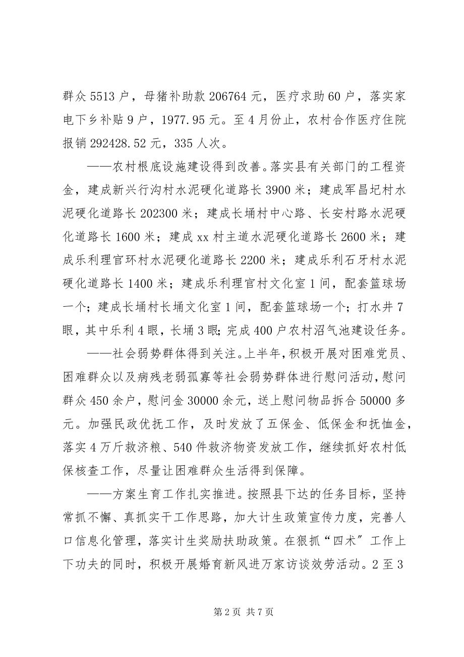 2023年乡镇党政办工作总结及工作计划.docx_第2页