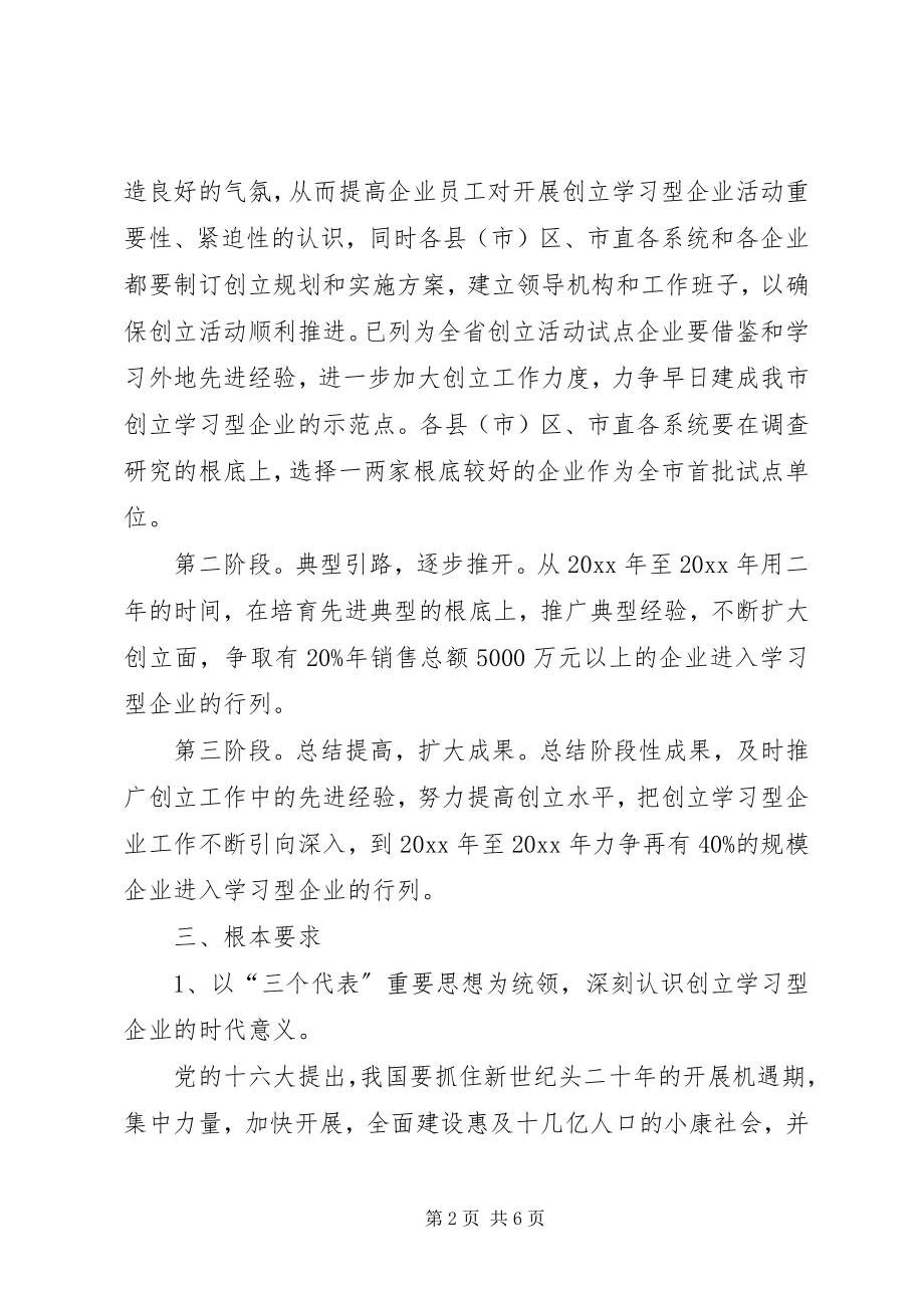 2023年经贸局关于创建学习型企业的实施意见.docx_第2页